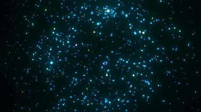 Glowing particles dynamically align to form a futuristic map of Germany. The animation features rotating perspectives and cosmic lighting, creating a mesmerizing sci-fi atmosphere.