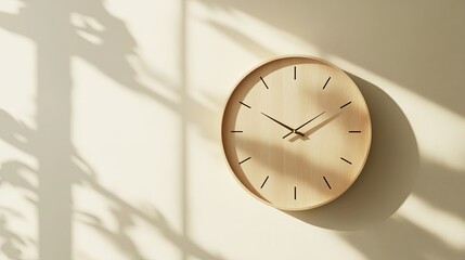 A modern concept of a clock with a sleek minimalist design, placed on a neutral backdrop. picture