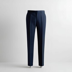 Blue jeans on white background with pocket and button details