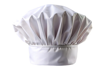White blank Chef Hat Culinary Headwear Cooking Symbol on transparent Background  