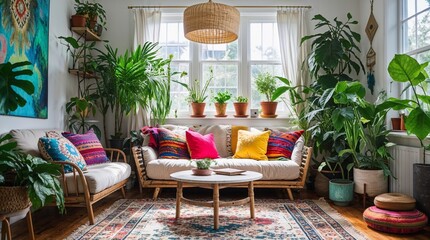 Bohemian Living Room Vibrant Style