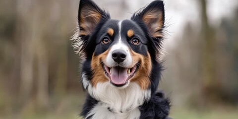 Fototapeta premium Dog in park banner