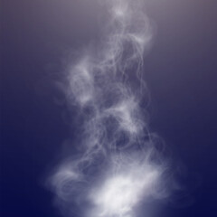 Realistic white smoke on transparent background with soft swirling effect, misty fog, airy vapor, atmospheric haze, drifting smog, subtle steam, floating cloud, delicate fumes.	
