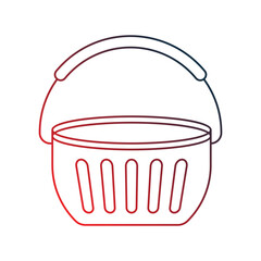 basket gradient outline icon with white background vector stock illustration