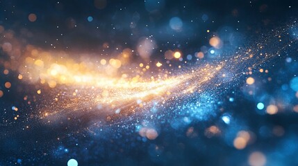 Fototapeta premium A glowing abstract representation of a galaxy forming dynamic shapes. picture