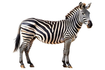 Obraz premium zebra isolated on transparent background