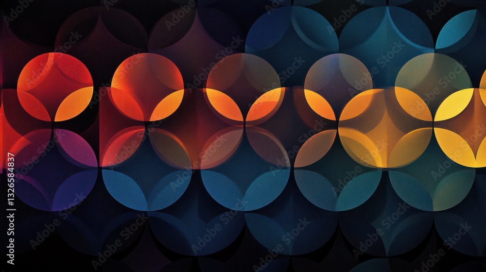 Poster abstract background with overlapping colorful circles. (1)