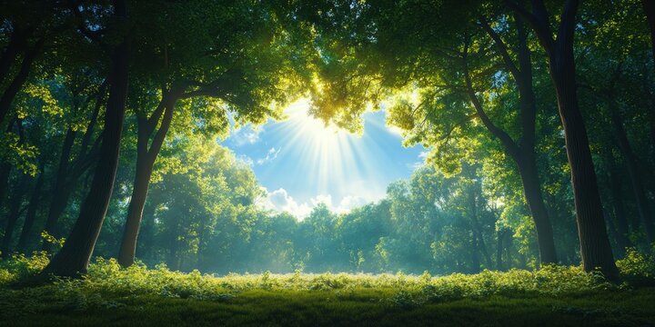 Forest canopy banner