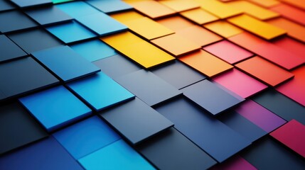 Abstract colorful blocks background.