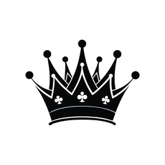 Crown Silhouette Vector Art Design