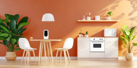 Bright and Cozy Kitchen Interior with Modern Furnishings and Decor