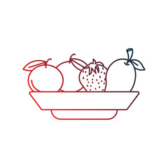 fruit gradient outline icon with white background vector stock illustration