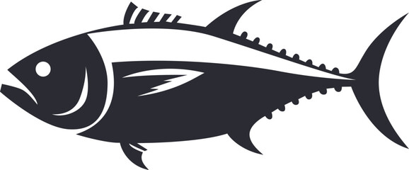 Silhouette of Ocean Tuna – Ideal for Marine Decor and Design