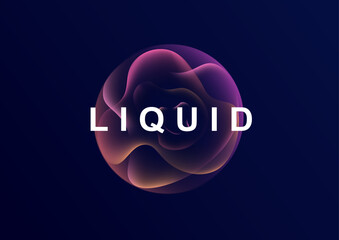 Sphere gradient flows seamlessly in liquid background, creating an abstract vector design. A vibrant banner and frame showcase dynamic color illustration with a glowing circle. Light and neon merge 