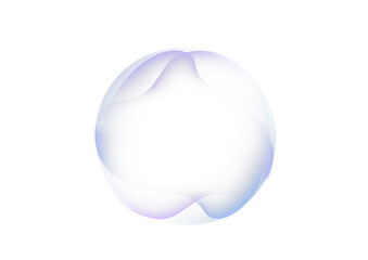 Liquid neon flows in a glowing circle frame, highlighting a sphere with a smooth gradient background. This abstract vector design forms a 3D banner illustration with radiant light in cosmic space png