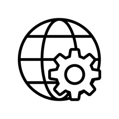 globe and gears