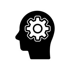 human head with gears