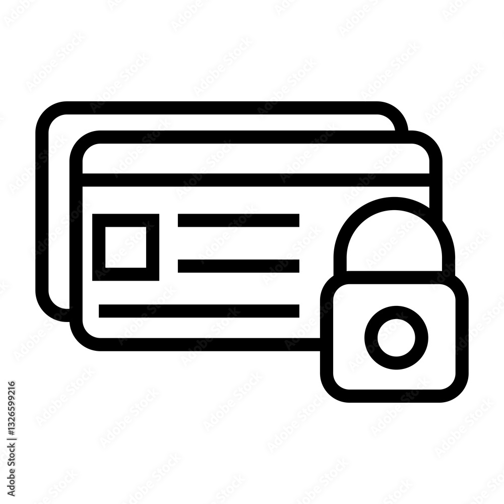 Poster secure payment vector icon