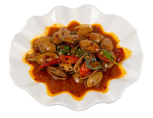 Stir-Fried Clams with Basil and Chili - Showcasing Thai Seafood Delicacy