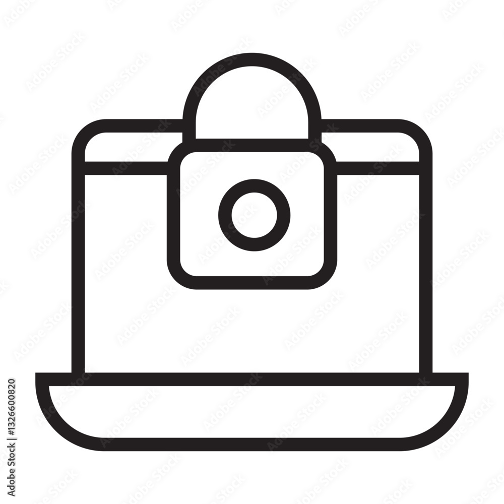 Poster computer security vector icon