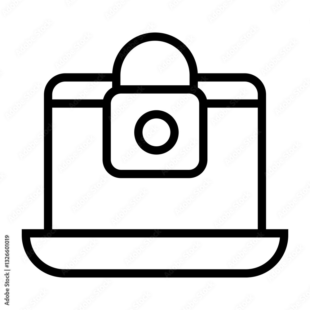 Poster computer security vector icon