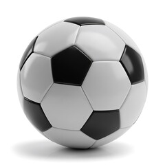 Fototapeta premium Classic Black and White Soccer Ball: A 3D Rendered Image of a Football