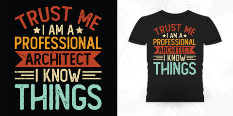 Funny Architect Vintage Architecture T-shirt Design