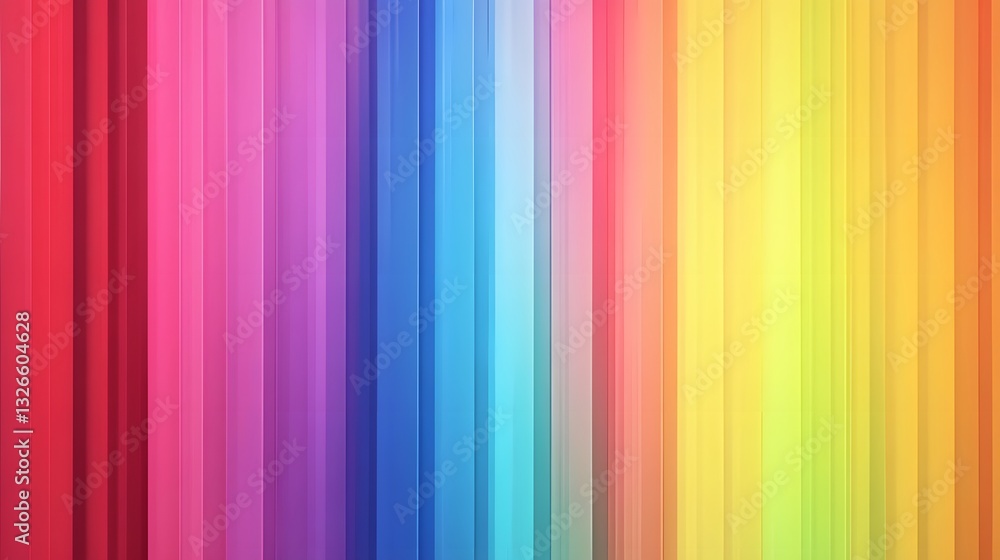 Poster Colorful spectrum lines creating vibrant abstract background