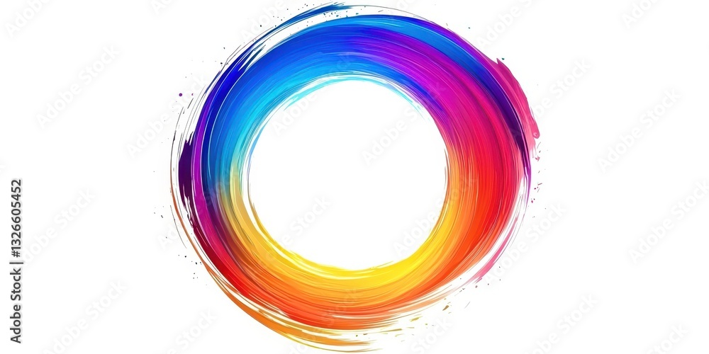 Poster a colorful swirl with a white background