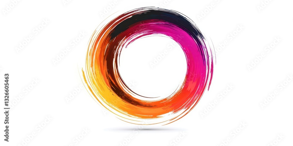 Poster a colorful swirl with a white background