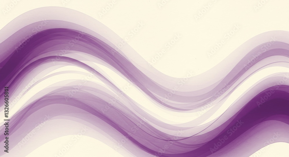 Poster elegant purple wave abstract background - abstract background featuring flowing purple waves on a cr