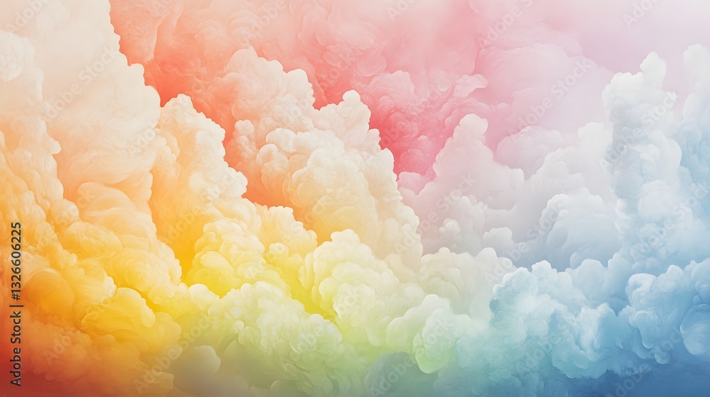 Poster colorful cloud formation creating a stunning abstract background