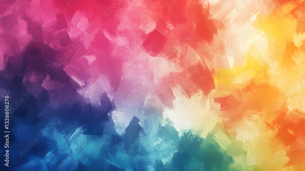 Poster colorful abstract background with brushstrokes creating vibrant design