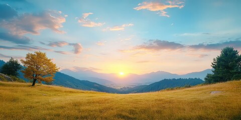 Fototapeta premium Landscape Hills of Romania Banner