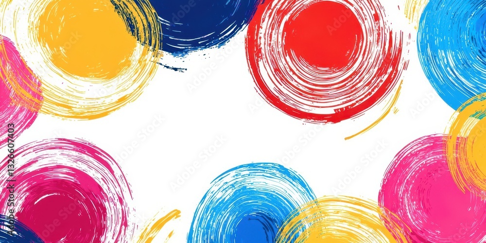Aufkleber a colorful background with many different colored circles