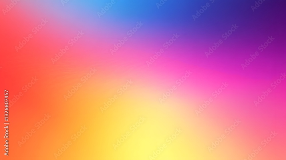 Poster colorful gradient background creating smooth transition between blue, pink, orange and yellow