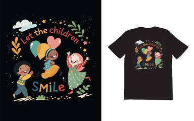International Children's Day T-Shirt Design – Cute and Colorful Kids Celebration Graphic