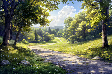 Fototapeta premium nature's colors: using the hues of spring in art discover how to use the