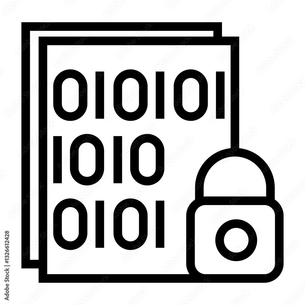 Aufkleber data encryption vector icon