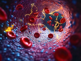 Blood Clot Formation with Activated Platelets and Fibrin Mesh in Vascular System
