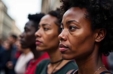 Obraz premium People observing a discussion on AI and its impact on society in a public space