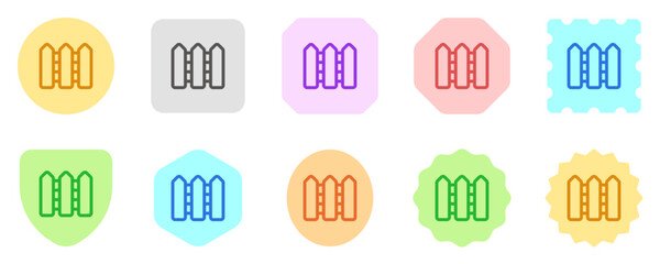 Editable fences vector icon. Property, real estate, construction, mortgage, interiors. Part of a big icon set family. Perfect for web and app interfaces, presentations, infographics, etc