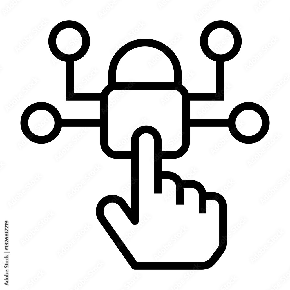 Poster access control vector icon
