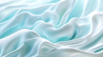 Obraz premium Soft ripple waves in aquamarine and frosted white plain background