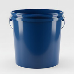 blue plastic bucket