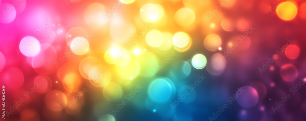 Aufkleber colorful bokeh lights creating festive blurred background