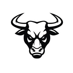 bull head isolated on white