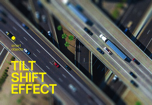 Tilt Shift Photo Effect Mockup