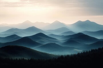 Obraz premium Minimal Abstract Landscape Background with Dark Textures and Soft Chiaroscuro Lighting