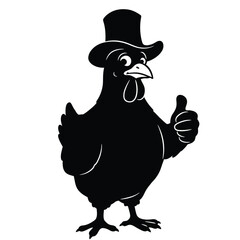 vector illustration of a rooster